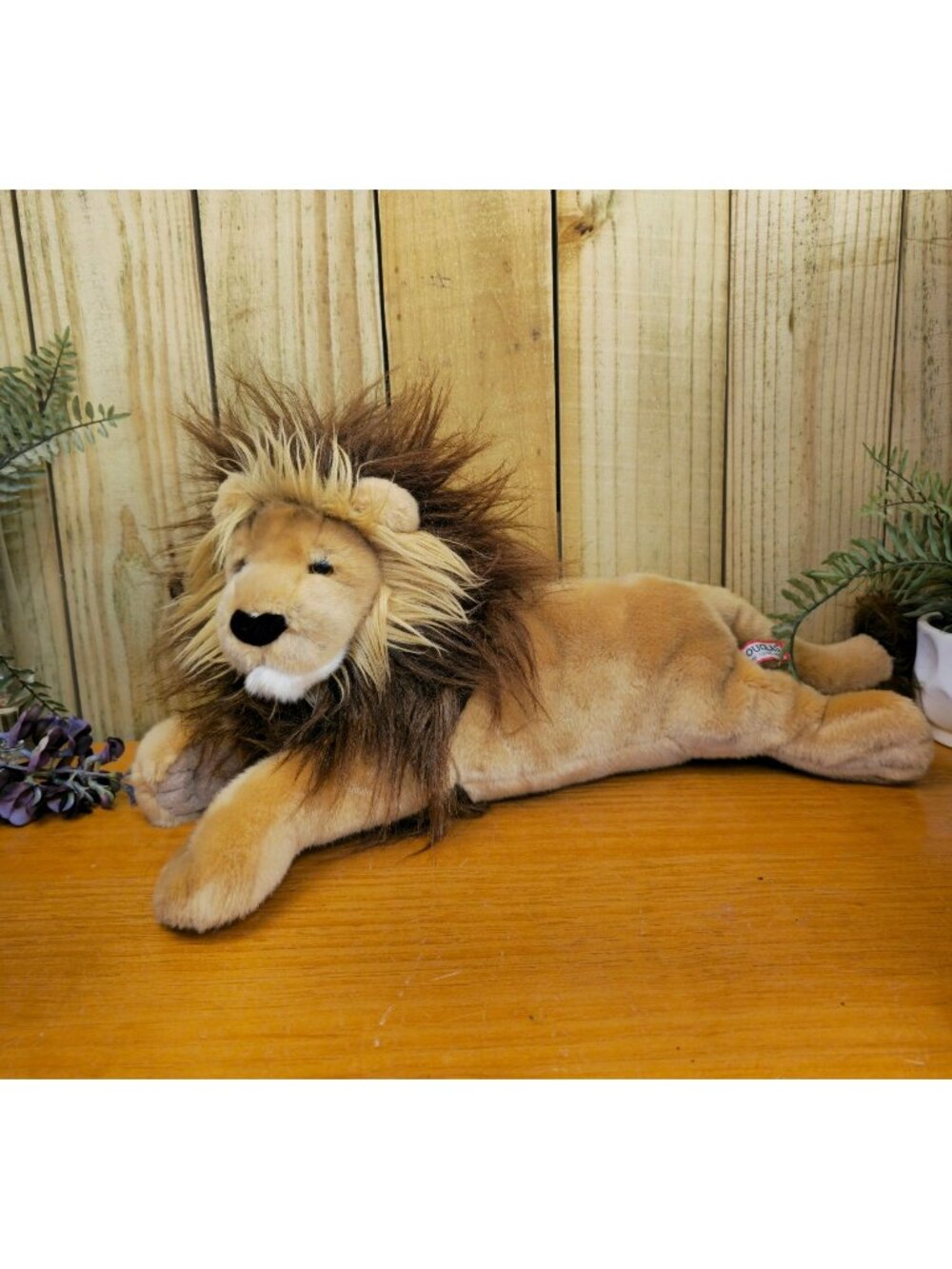 Douglas Plush Lion Stuffed Animal 19" Long With Realistic Mane - Vintage Style C
